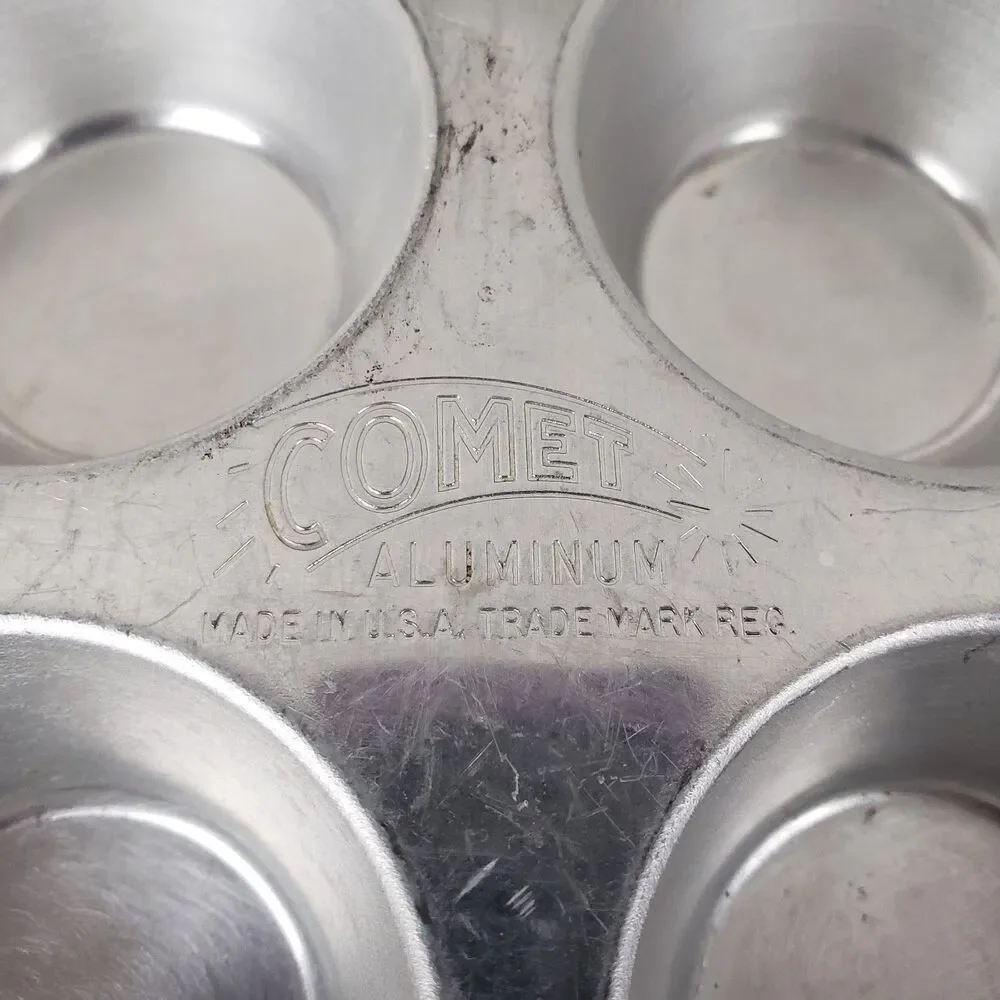 Comet 12 Cup Aluminum Mini Muffin Tin Pan Cupcake Tassies Tarts VTG Bake